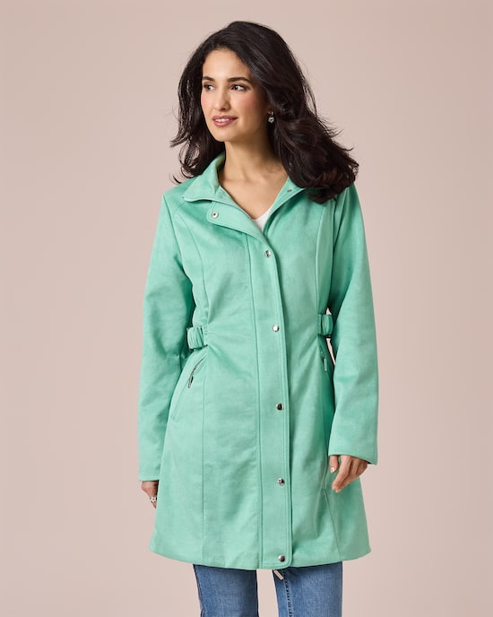 Produktabbildung für Longjacke in Velours-Optik