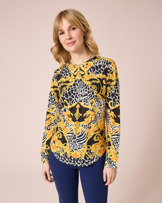 Produktabbildung für Tunika mit Animal/ Ornamentmix