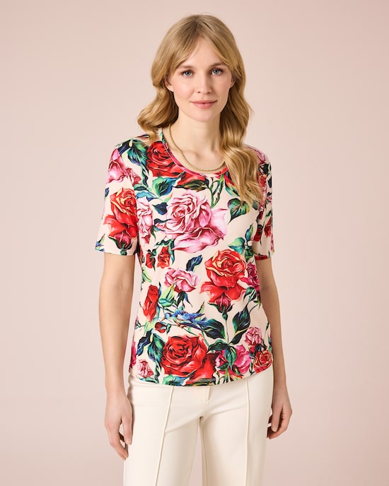 Produktabbildung für Shirt mit Rosen-Print