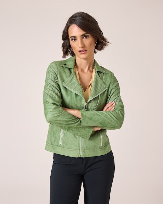 Produktabbildung für Jacke in Veloursleder-Optik