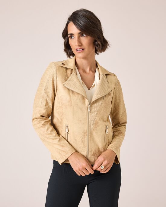 Produktabbildung für Jacke in Veloursleder-Optik