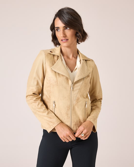 Produktabbildung für Jacke in Veloursleder-Optik