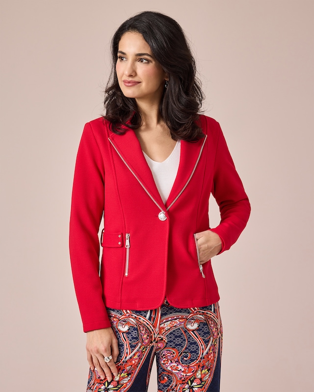 Jacke in Waffelstruktur