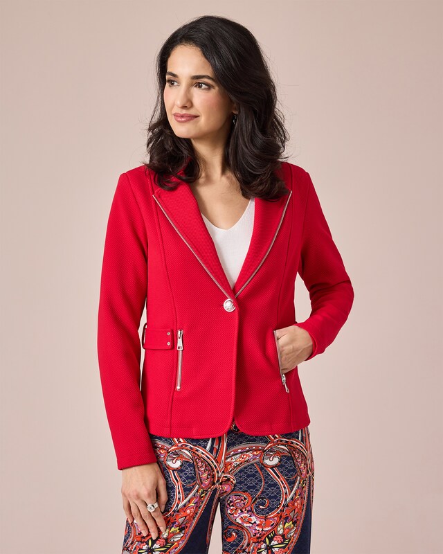 Jacke in Waffelstruktur
