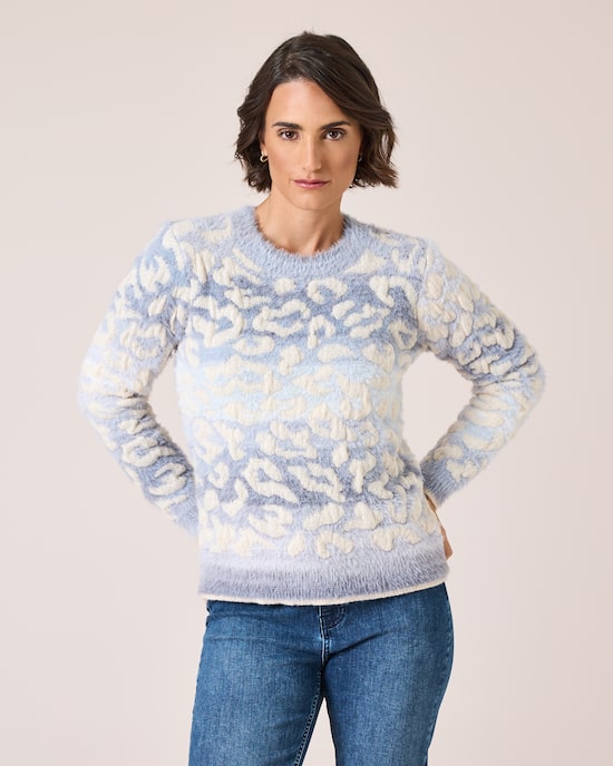 Produktabbildung für Pullover mit Leoprint