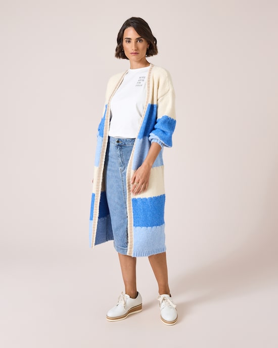 Produktabbildung für Long-Cardigan in offener Form