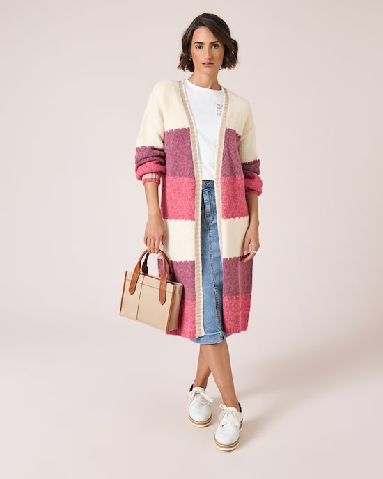 Produktabbildung für Long-Cardigan in offener Form