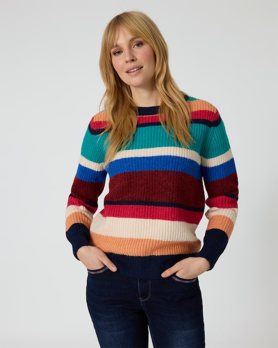 Produktabbildung für Streifenpullover im Multicolor-Look