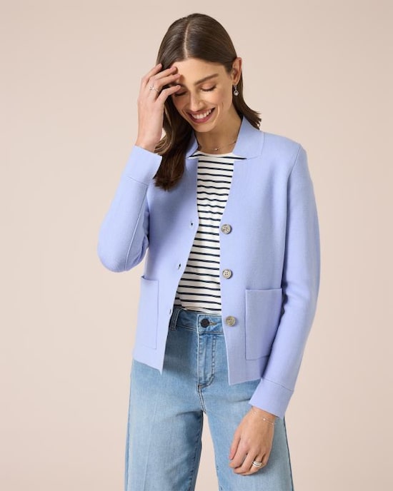 Produktabbildung für Double Face Strickblazer