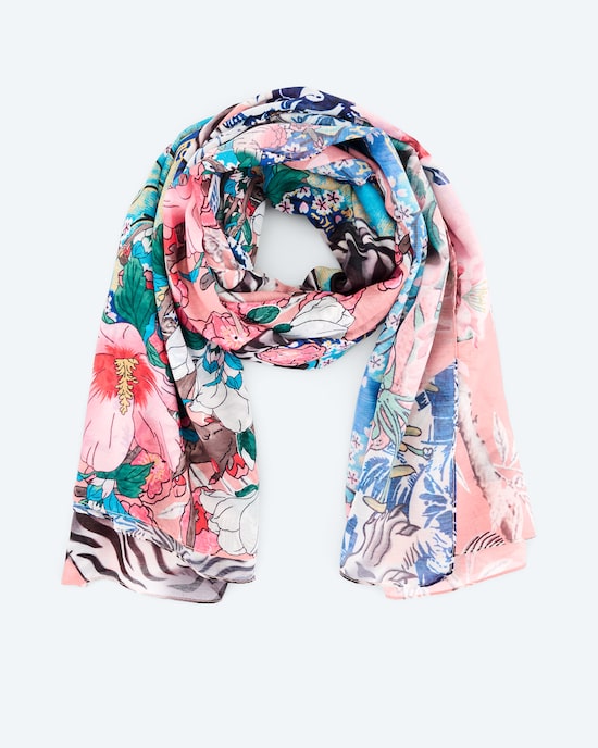 Produktabbildung für Schal mit Blumendruck