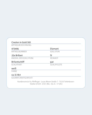 Produktabbildung 3 für Brillantcreolen ca. 0,18 ct