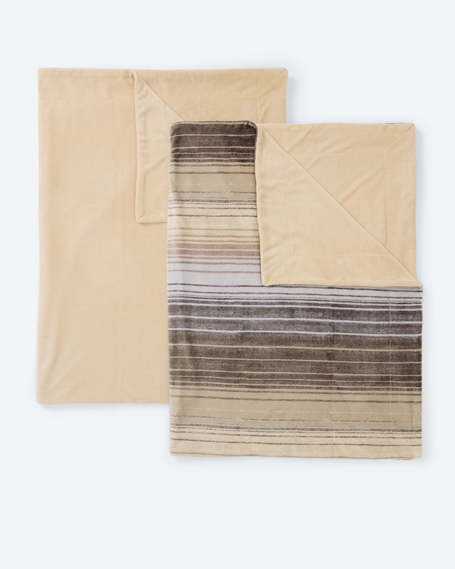 Wendedecke XXL "Streifen/Uni", 2er-Set