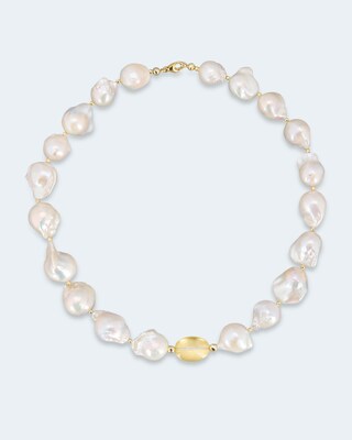 Produktabbildung 1 für Collier aus SWZ-Perlen, Hämatit & Bergkristall/Blattgold