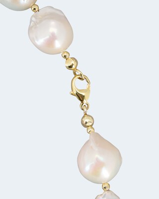 Produktabbildung 2 für Collier aus SWZ-Perlen, Hämatit & Bergkristall/Blattgold