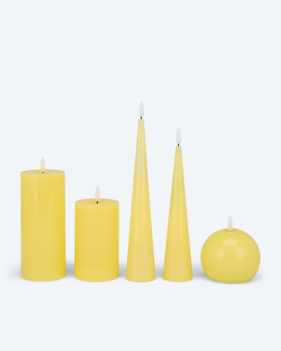 Produktabbildung für LED-Kerzen-Mix Glossy, 5tlg.