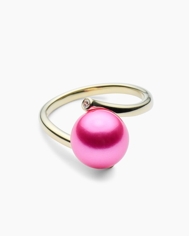 Ring mit MK-Perle 10 mm + Zirkonia