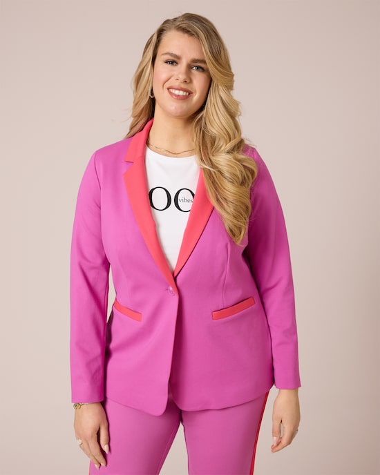 Produktabbildung für Blazer mit Kontrast-Details
