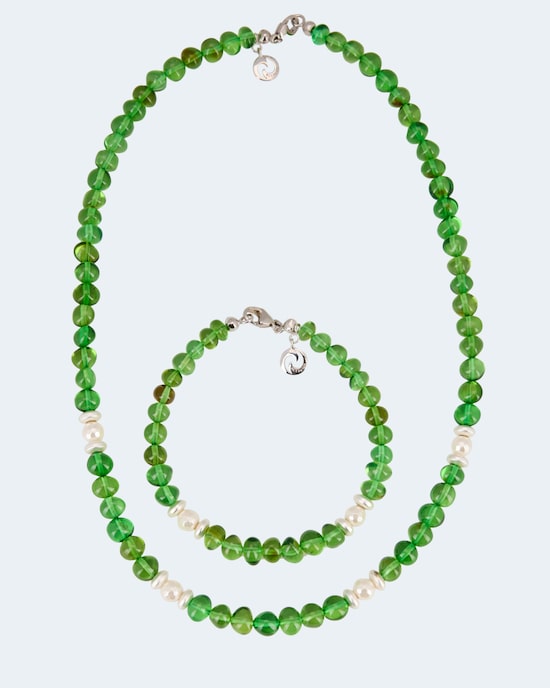 Produktabbildung für Collier & Armband mit Bernstein