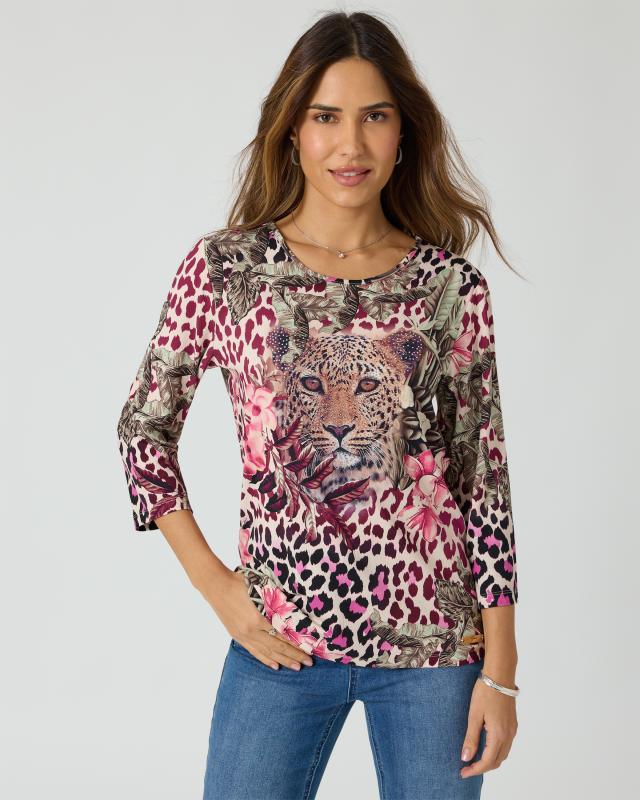 Shirt mit Animal-Printmix