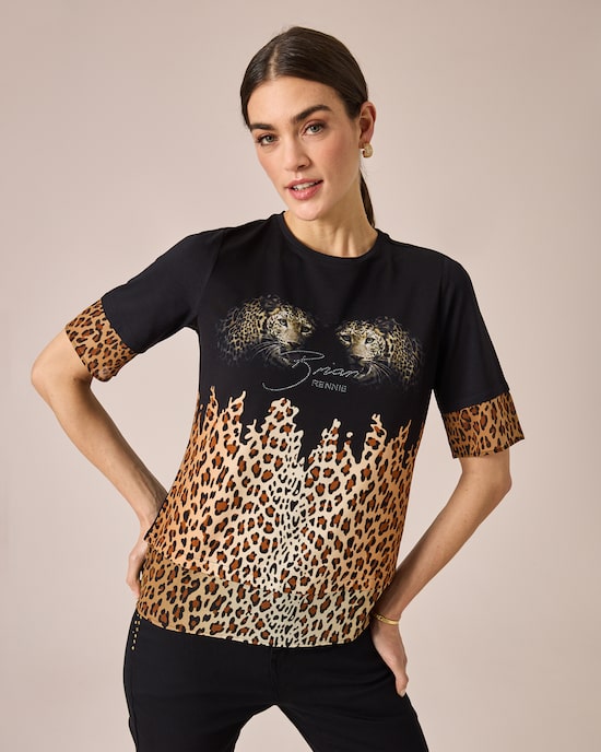 Produktabbildung für Shirt mit Leoprint