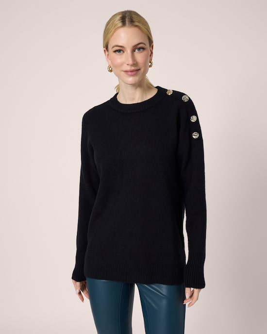 Produktabbildung für Strickpullover mit Zierknöpfen