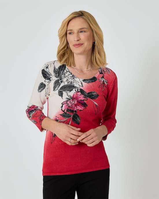 Produktabbildung für Classic Pullover "Blumenranke"