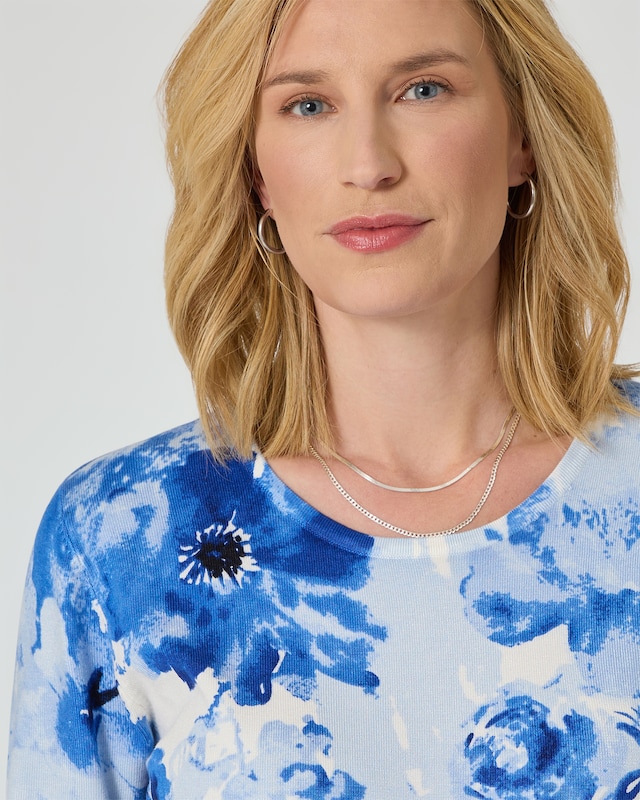 Classic Pullover "Aquarellblumen"