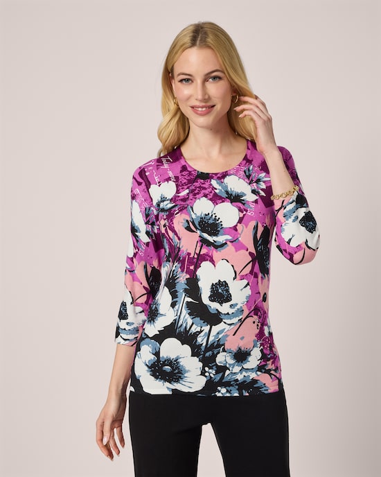 Produktabbildung für Classic Pullover "Mohnblumen"