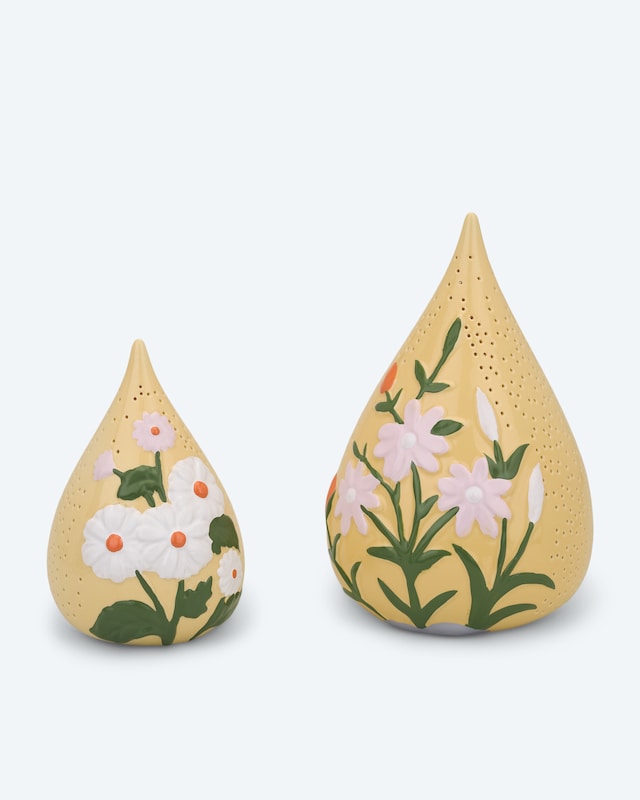 Outdoor Tropfen "Blütendesign" 2er-Set