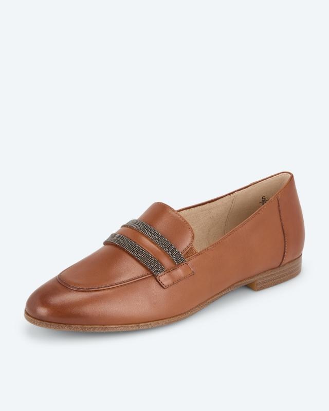 Loafer mit Metallperlen-Deko