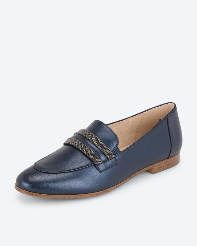 Loafer mit Metallperlen-Deko