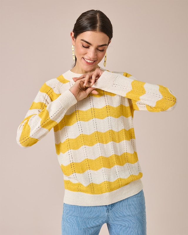Pullover mit Zickzack-Muster