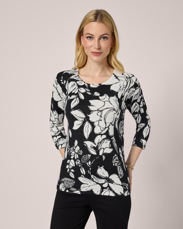 Classic Pullover Blumen