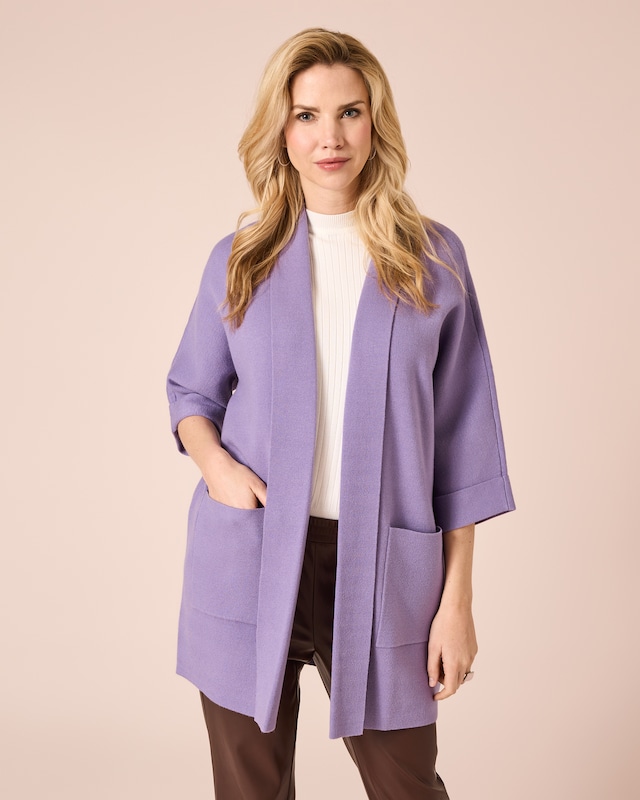 Cosy Cardigan mit 3/4-Ärmeln