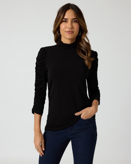 Produktabbildung für Shirt mit gerafftem Arm