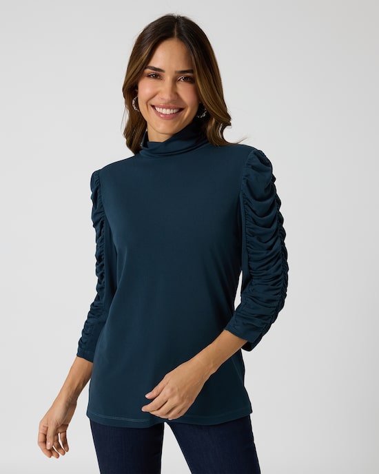 Produktabbildung für Shirt mit gerafftem Arm