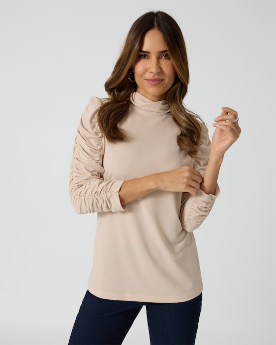 Produktabbildung für Shirt mit gerafftem Arm