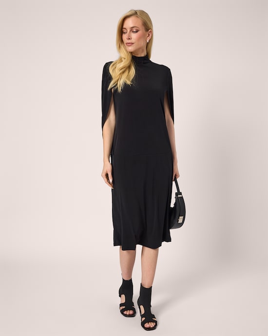 Produktabbildung für Schlauchkleid mit Cape-Detail