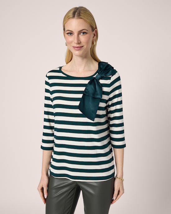 Produktabbildung für Shirt mit Streifen und Schleife