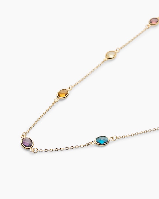 Produktabbildung für Collier mit Glassteinen