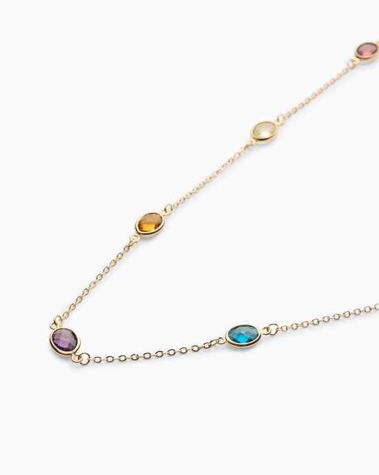 Produktabbildung für Collier mit Glassteinen