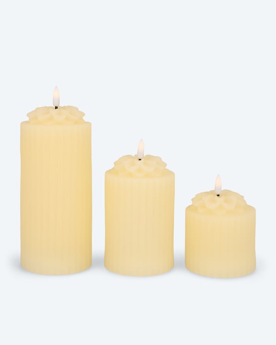 Produktabbildung für LED-Kerzen "Blüte", 3tlg.