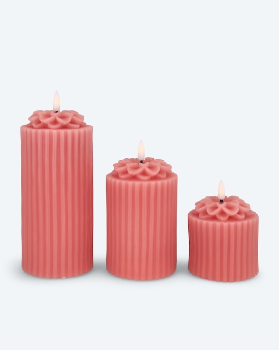Produktabbildung für LED-Kerzen "Blüte", 3tlg.