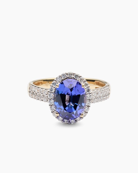 Produktabbildung für Ring mit Tansanit AAAA & Brillanten