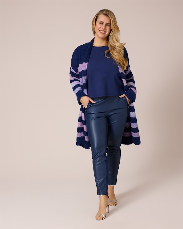 Longcardigan mit Streifen