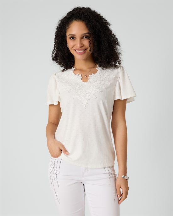 Produktabbildung für Shirt mit Spitze