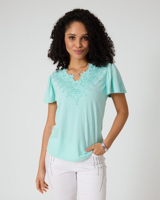 Produktabbildung für Shirt mit Spitze