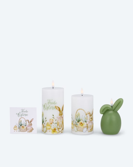 Produktabbildung für 3 LED-Osterkerzen mit Geschenkbox