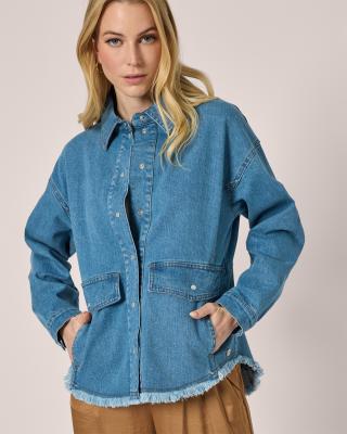 Produktabbildung 4 für Jeansbluse mit Fransen