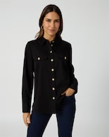 Produktabbildung für Hemdbluse aus Lyocell mit Knöpfen